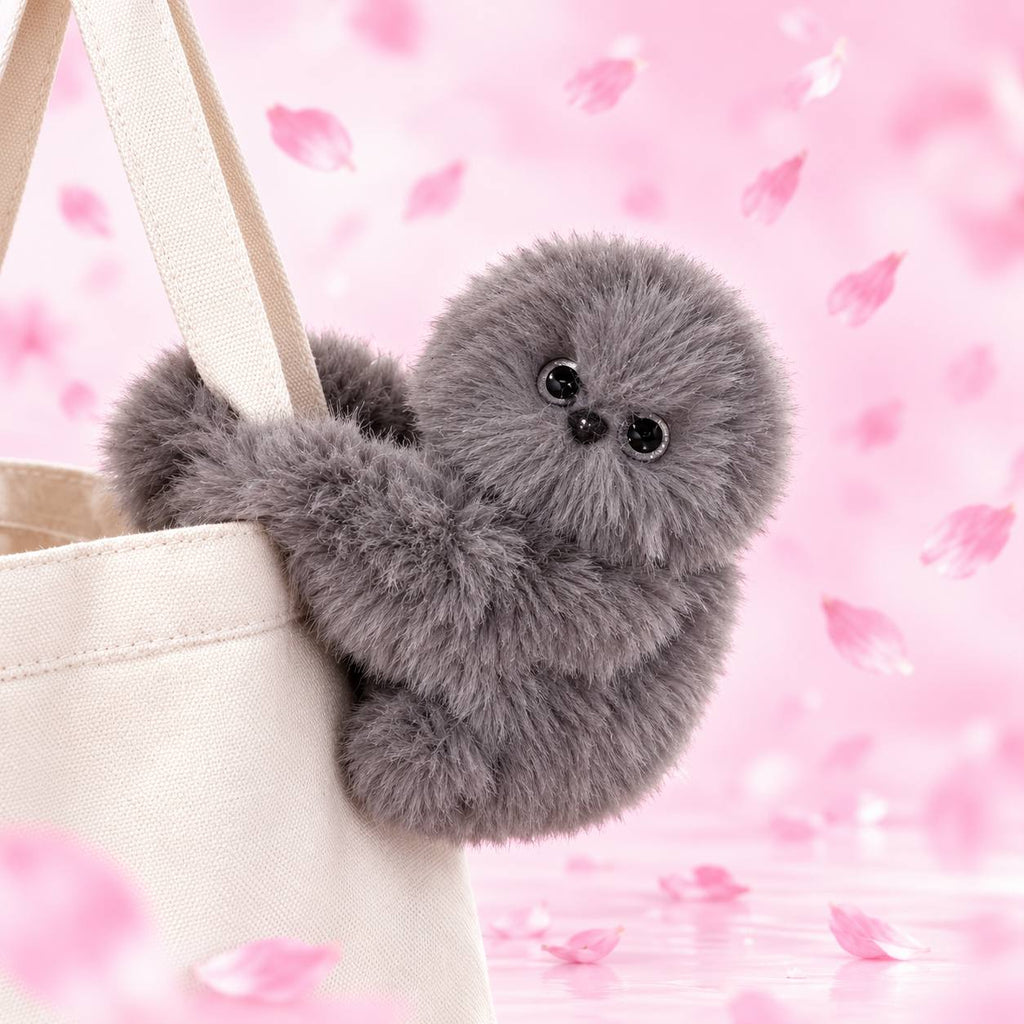 Interactive Owl Bag Charm in Grey
