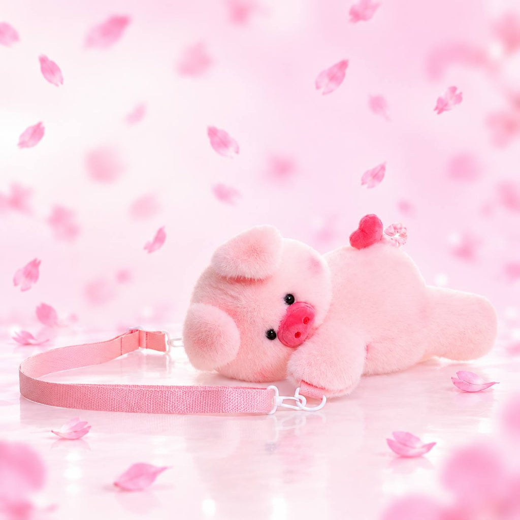 Plush Crossbody Bag — Pink Pig